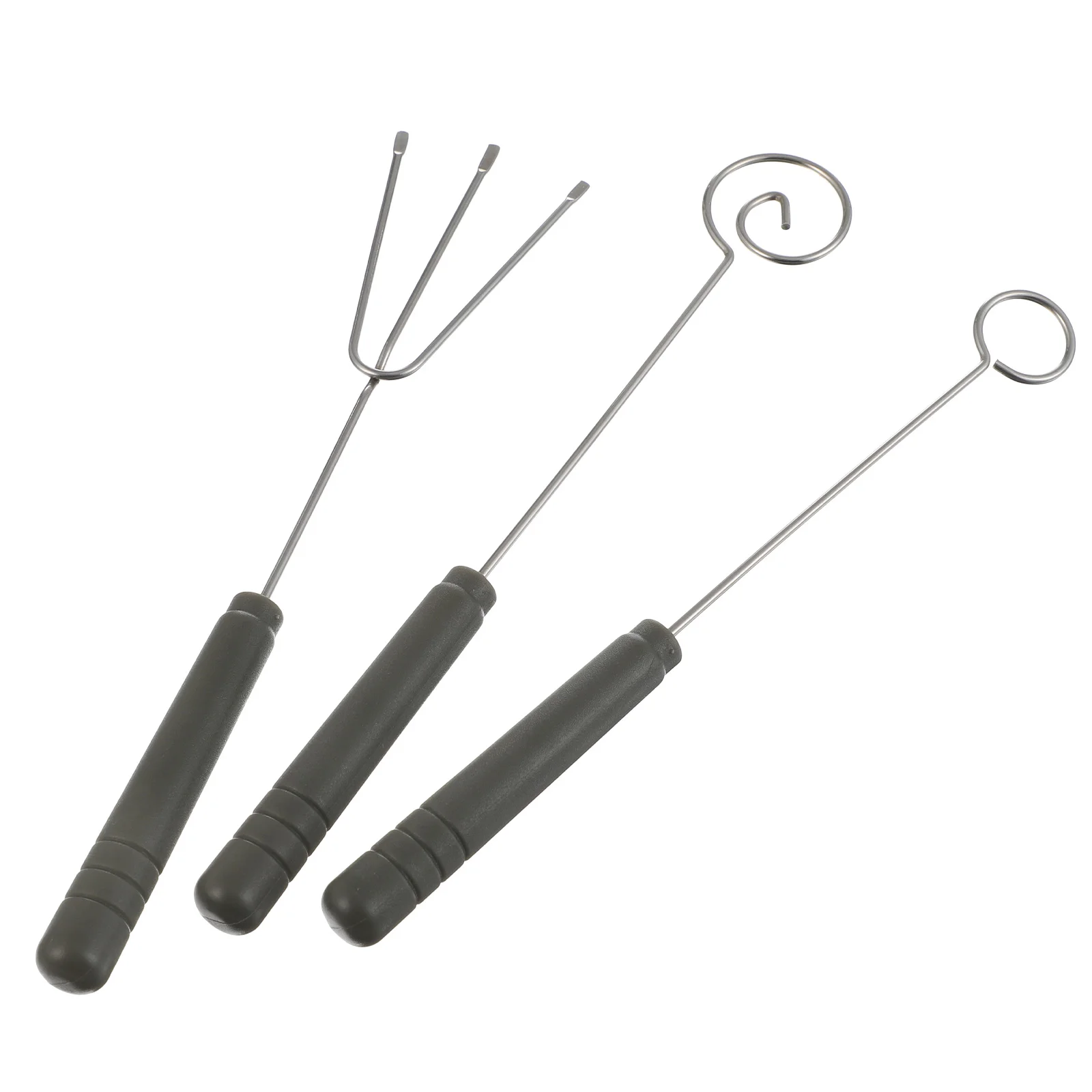 3pcs Stainless Steel Chocolate Forks Picks Kitchen Gadgets Fondue Baking Supplies Dessert Tools For Cake Fruits Nuts Candy