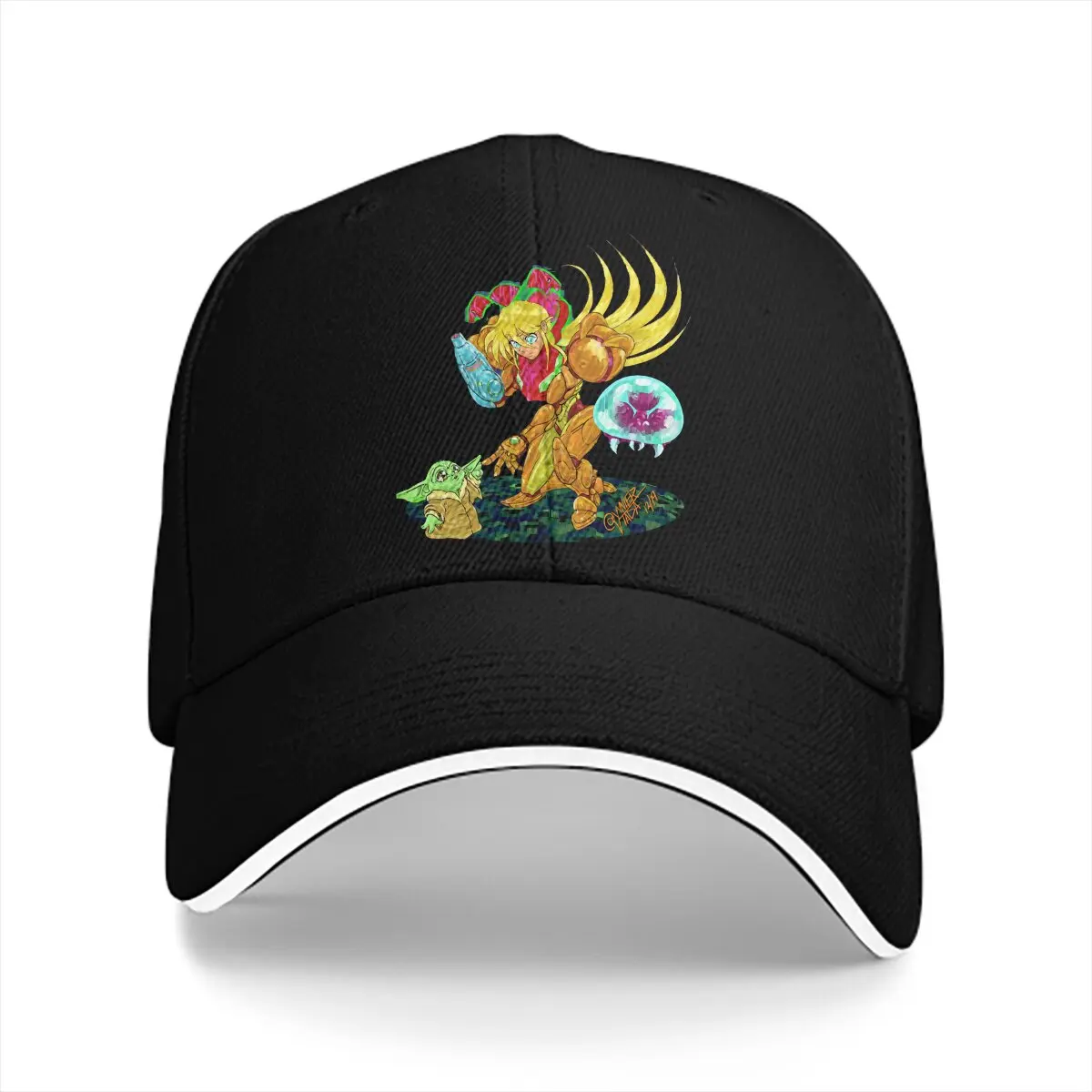 Washed Men's Baseball Cap Samus Is The Best Mom Trucker Snapback Caps Dad Hat Super Metroid Golf Hats