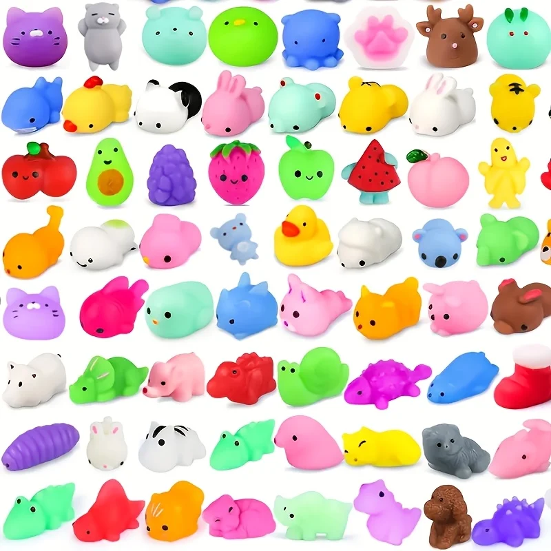 Mochi Squishy Toy, Kawaii Mini Soft Squishy Assorted Colors, Party Favor Christmas Stocking Filler Goodie Bag Gift