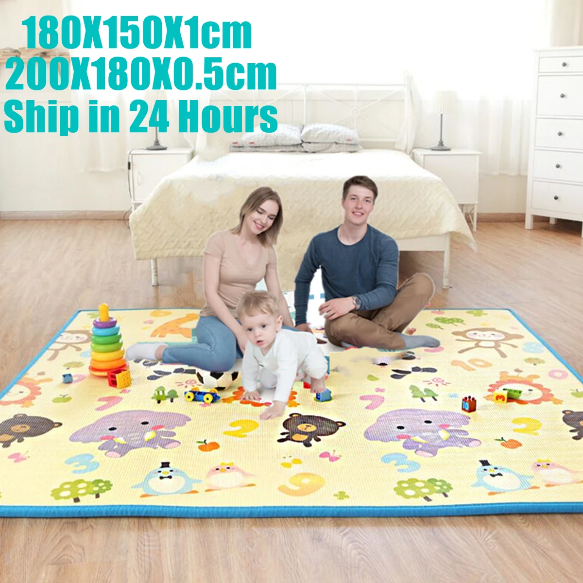 EPE 1cm Environmentally Friendly Thick Baby Crawling Play Mats Folding Mat Carpet Play Mat for Children's Safety Mat Rug Playmat