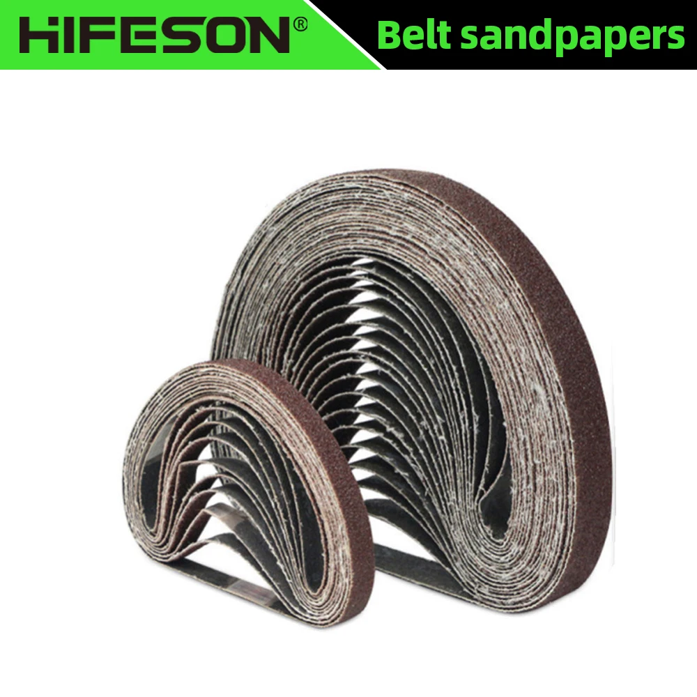 10pcs/lot 10mm/20mm Sanding Belt Sandpapers For 10x330 20x520 Air Belt Sander Polishing Papaer Grit 60 80 120 180 240 320 400