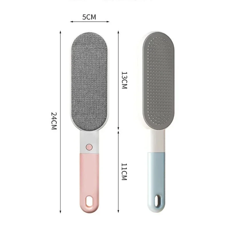 4 in 1 Lint Remover Brush Double-Sided Pet Hair Remover Manual Electrostatic Sticky Lint Brush for Cat Clothing Sofa Furniture