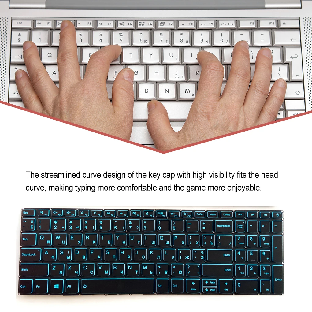 

Laptop Backlight Keyboard with Switch Fast Response Notebook Computer RU Keypad Computers Upgrade Modified Accessories