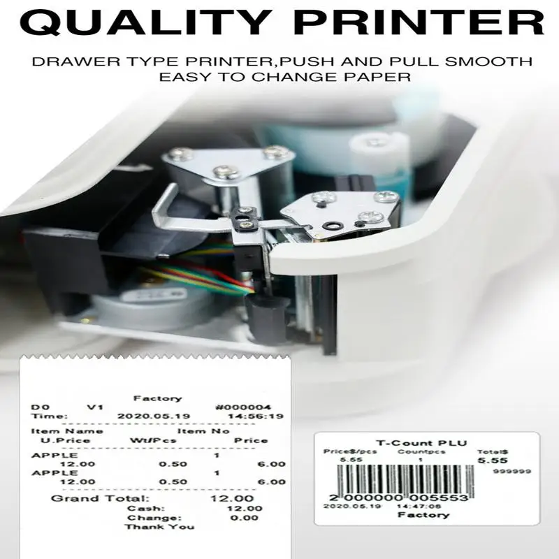 Label Printing Scale 2 Printing Modes Digital Number Computing Scale English Version Electronic Food Scale For Retail Store