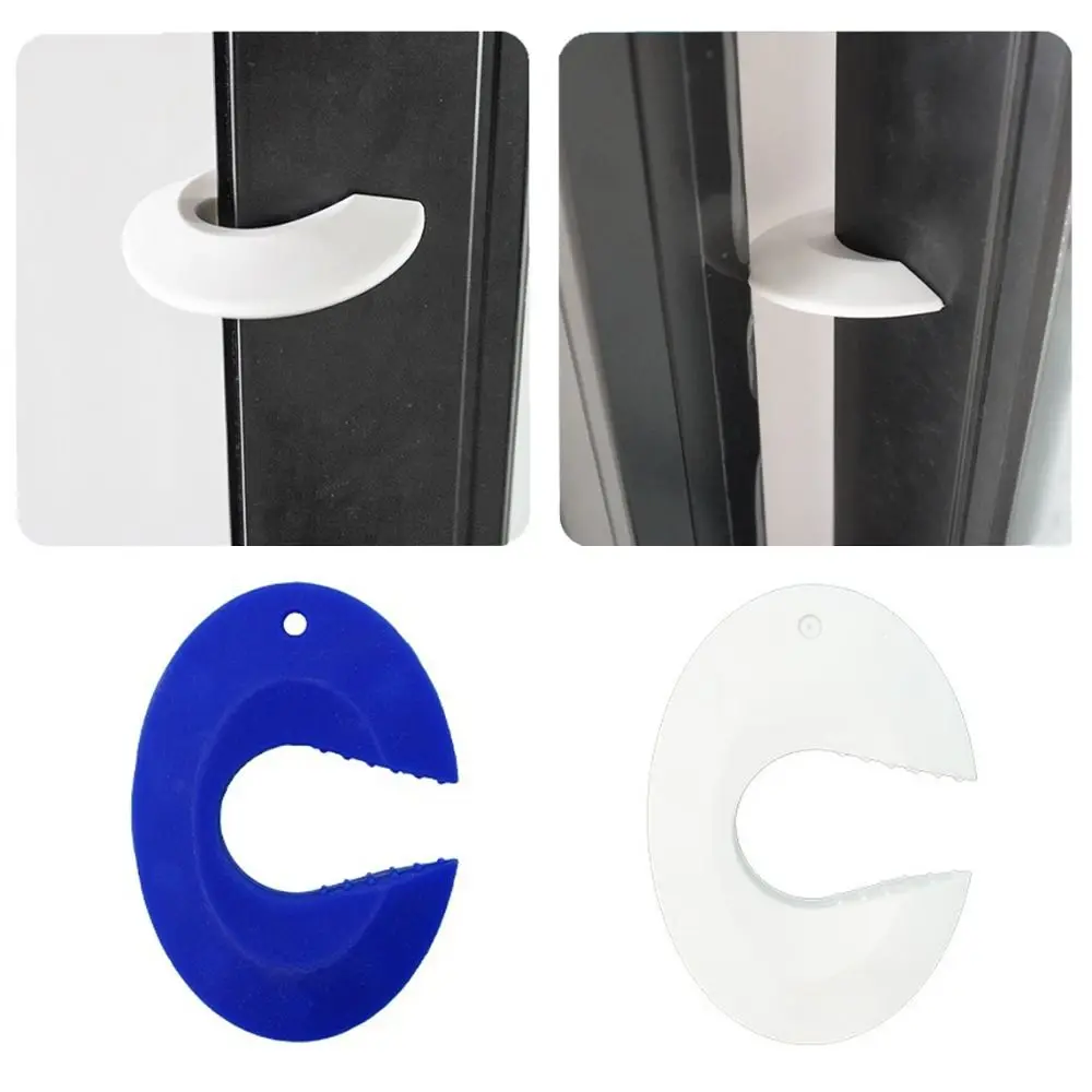 

Силиконовый защитный дверной стопор унисекс, белый, синий цвет, C-образный дизайн, защитный зажим для двери, нескользящий, простая установка