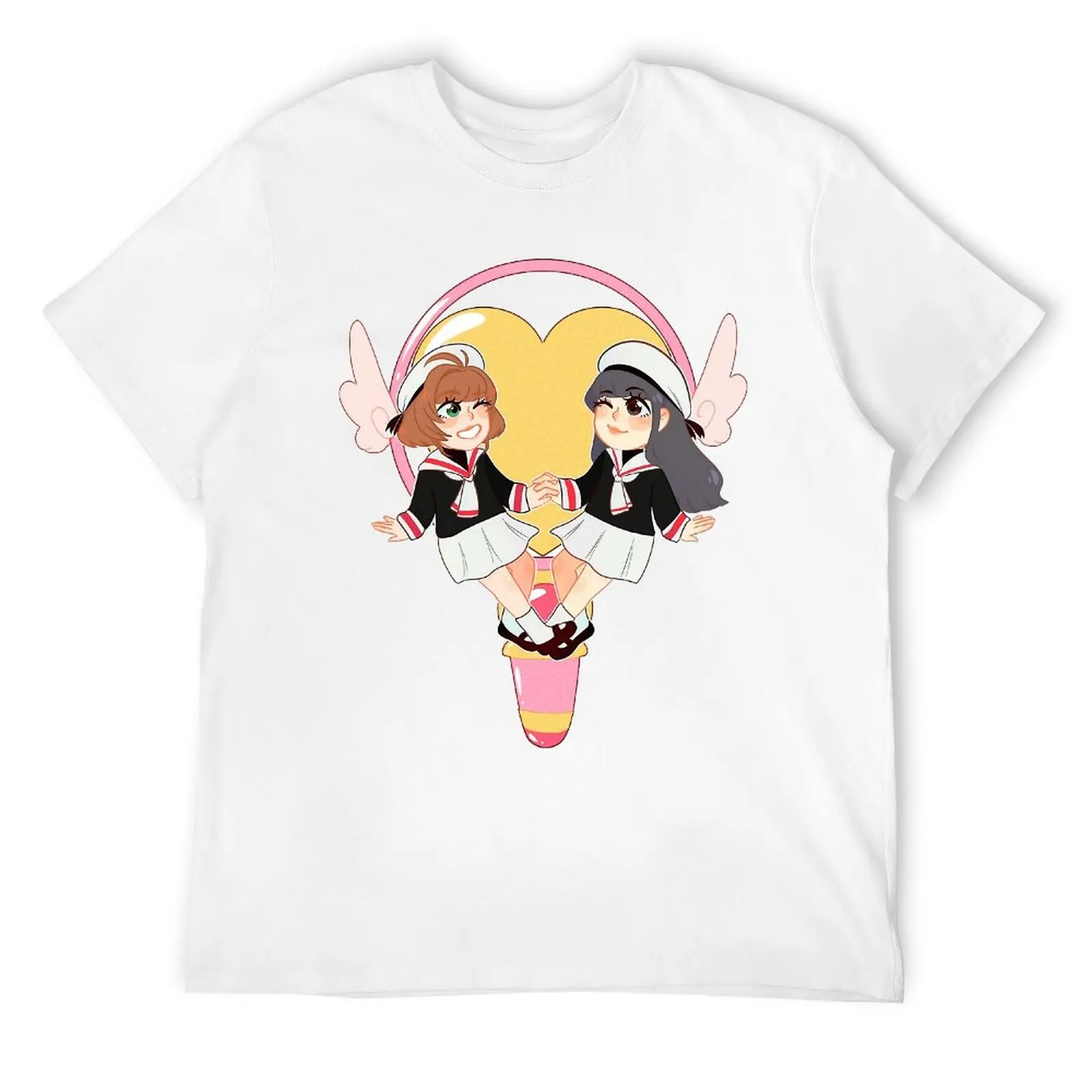 Fresh SCC Sakura Card Captor Sakura X Tomoyo Greeting T-shirt  Sports Top Tee Hipster Funny Sarcastic Travel Eur Size