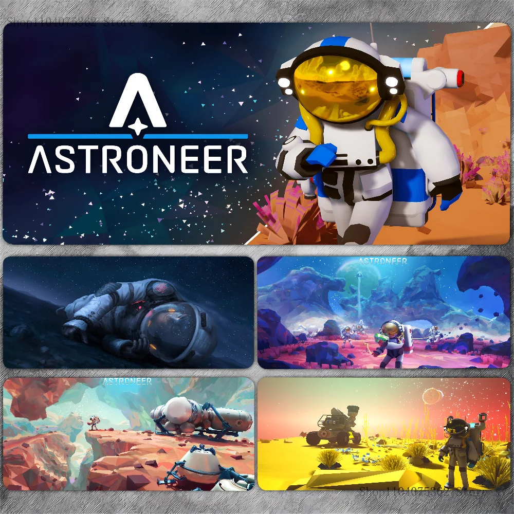 

Коврик для мыши Astroneer, большой коврик для клавиатуры, настольный коврик, игровой коврик для мыши, нескользящий коврик LockEdge
