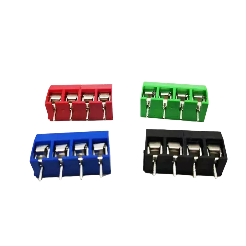 10PCS/LOT KF301-4P  Splicing, screw type PCB spacing 5.0 connector terminals, terminal Blue/green KF301