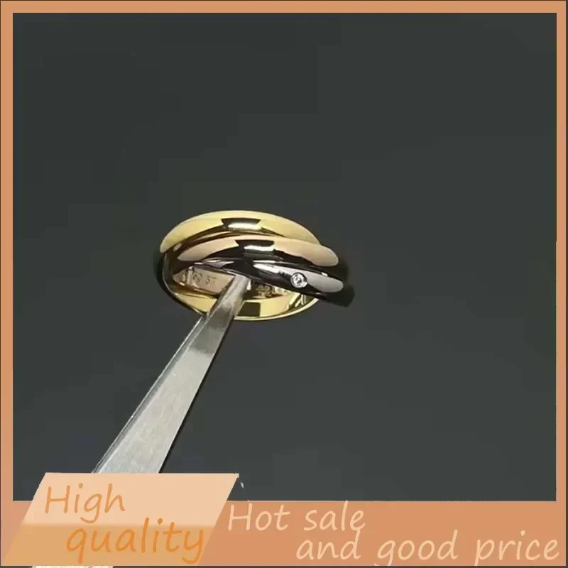 خاتم ترينيتي كلاسيكي من الفضة S925 - بساطة فاخرة للأزواج، مثالي للولائم والمناسبات العصرية