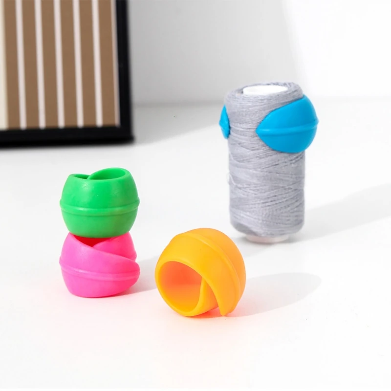 5/10 Stück Silikon-Fadenspulenringe, bunte Spulenhalter, Spulenhalter, Fadenspulenhalter, DIY-Handarbeits-Nähwerkzeuge – Detail 7