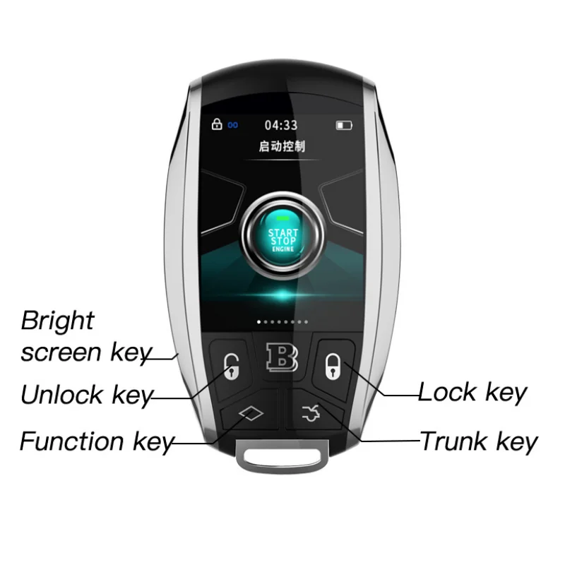 New Smart Remote Control LCD Car Key Universal For all Keyless start Cars High-definition Screen large-capacity Lithium Battery