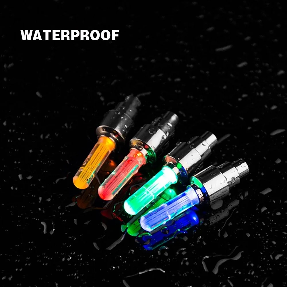 Wheel Air Valve Cap Decor Light, Car, Motorcycle, Bike Tire LED Lamp, Tyre Neon Gas Nozzle, Glow Stick Light, 2 Pcs