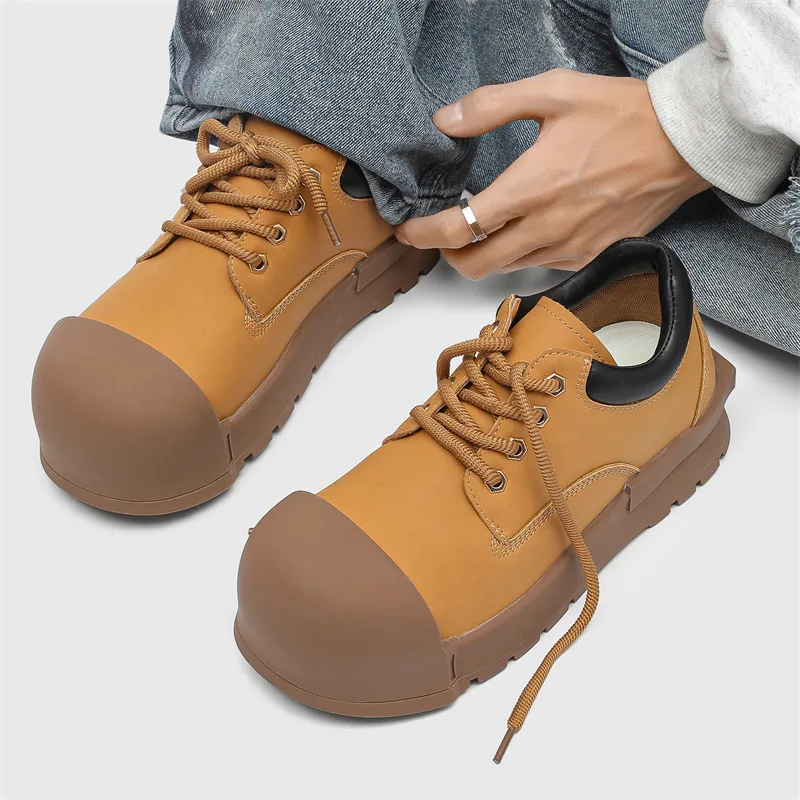 

Chunky Sneaker Men Designer Winter Warm Boots Fashion Casual Microfiber Leather Upper Height Increased Flat Platform Board Shoes