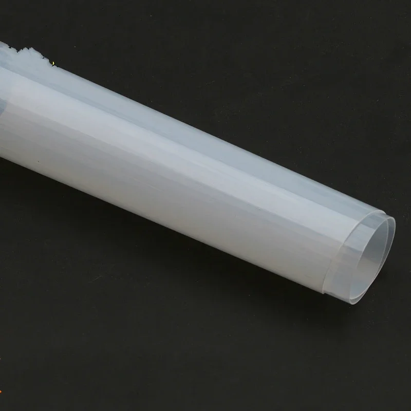 0.1mm/0.2mm/0.3mm/0.5mm/0.8mm Top Quality Silicone Rubber Sheet 500mm Width 500mm Length Transparent Silicone Film