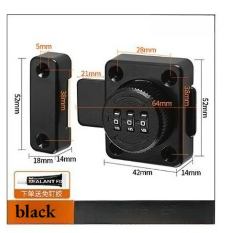 RV يخت السفينة باب واحد قفل بكلمة مرور 3 أرقام كلمة المرور الأمن مكافحة سرقة مزلاج الباب قطع غيار السيارات الملحقات #5