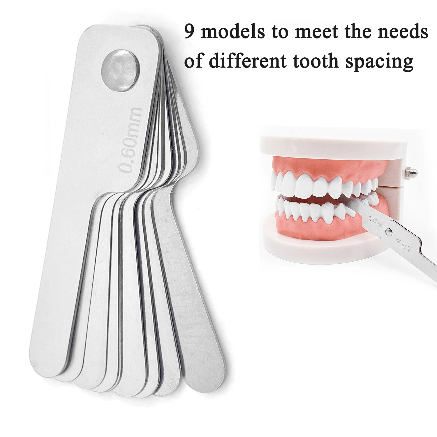 1/3/5/10Pc Dental Interproximal Reduction Gauge Ruler Tooth Gap Measure Reciprocating IPR System Stainless Steel Ortho Instrumen