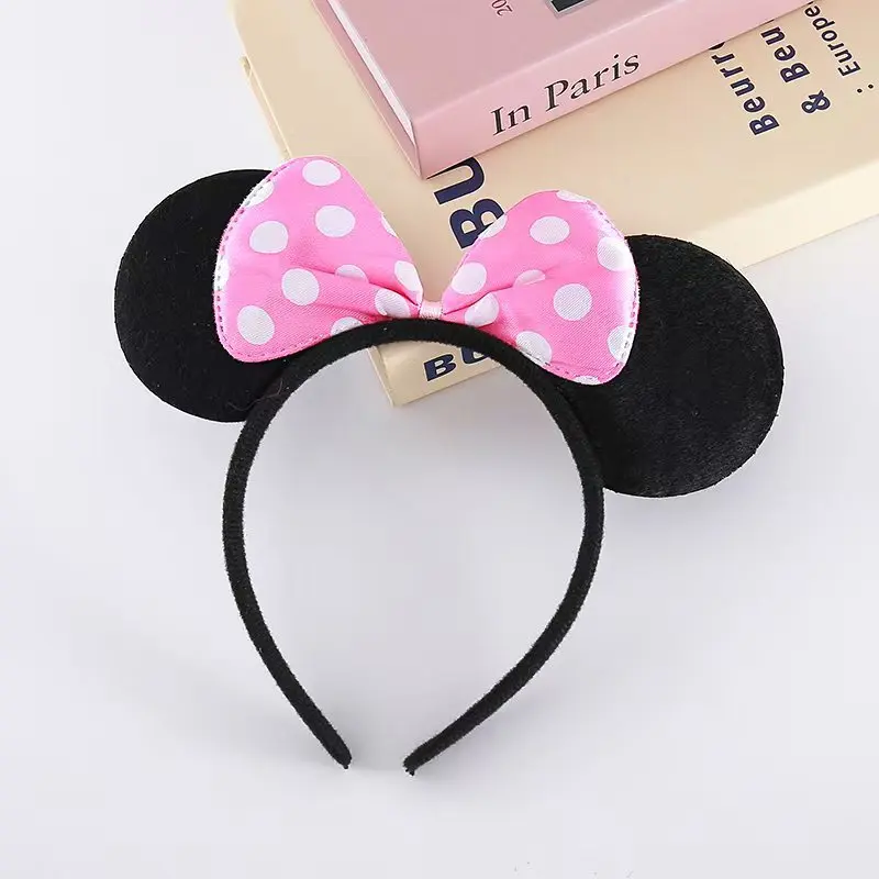Mickey Maus Stirnband Cartoon Niedliche Schleife Minnie Stirnband Kinder-Feiertags-Cosplay-Party-Kopfschmuck – Detail 9