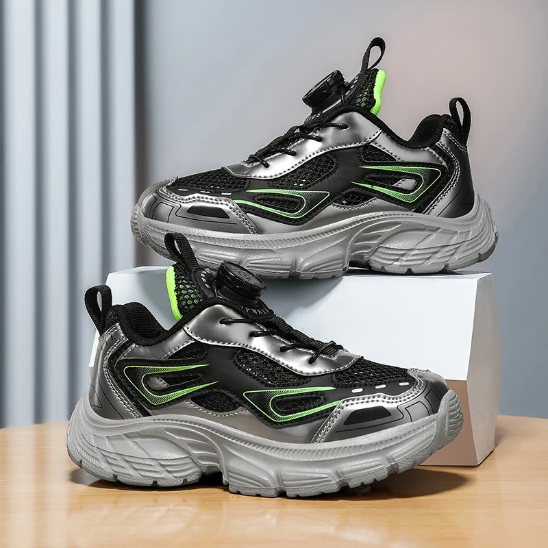 Children's breathable summer and spring youth basketball shoes with rotating buckle design - comfortable sports shoes CF-2611
