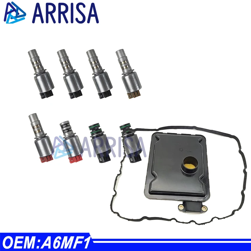 Kit de filtro de óleo solenóide de mudança de transmissão de 6 velocidades a6mf1 a6mf2 a6gf1 para hyundai elantra sonata grandeur tucson veracruz