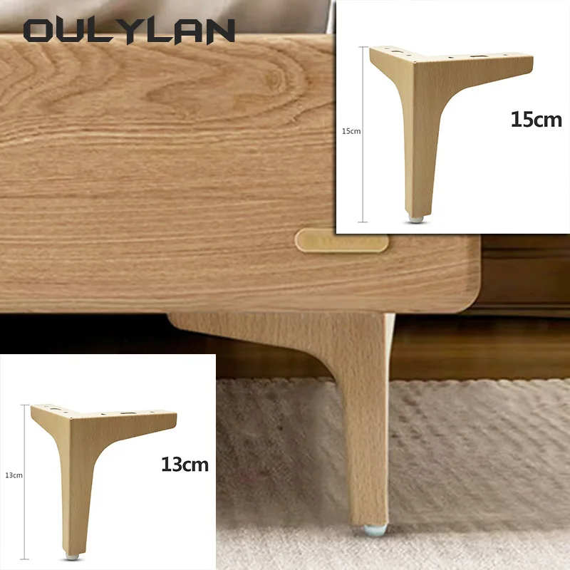 

Oulylan Triangle Furniture Legs Wear-resistant Replacement Cabinet Legs Anti Scratch Wood Grain Cupboard Sofa Chair Feet