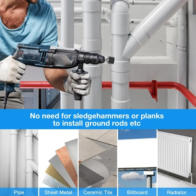 مطرقة مطاطية كهربائية متعددة الوظائف تأثير الحفر ثقب مطرقة مطرقة مطرقة المطرقة رئيس وحدات أداة السلطة البناء