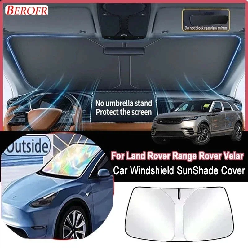 For Land Rover Range Rover Velar 2017-2026 Car Windshield Sunshade Cover Front Window Sun Shade Heat Insulation