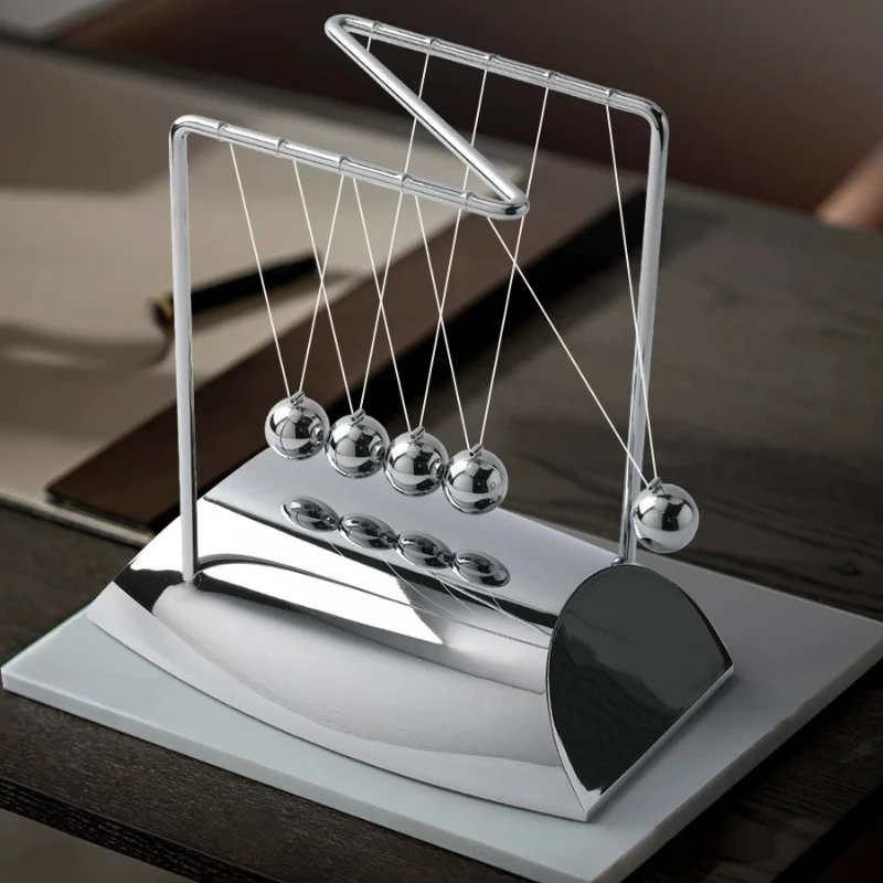 Newton's Balance Ball for Office Decor Kinetic Art Balance Pendulum Physics Perpetual Motion Display for Study Housewarming Gift