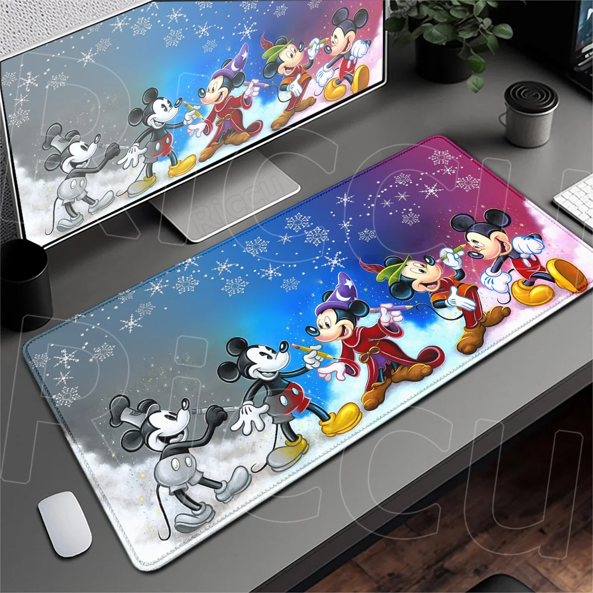 

XXL Office PC Accessories Desktop Rug Gaming E-sport Extended Carpet Kawaii Cartoon Anime Mickey Mouse Pad Non-slip Keyboard Mat