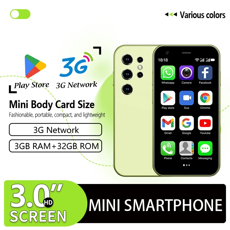 Mini24 Android-smartphone 3G-netwerk 2 16 GB geheugen dual SIM dual standby wereldwijde versie compact en draagbaar