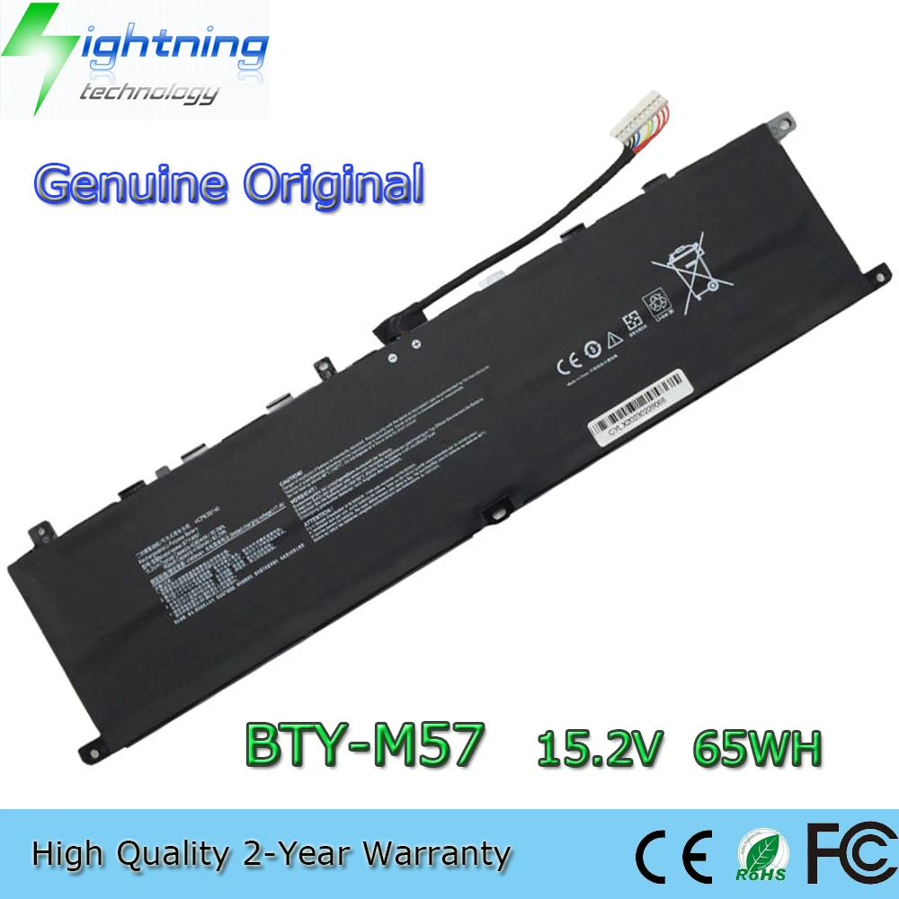 

Brand New Genuine Original BTY-M57 15.2V 65Wh Laptop Battery for MSI GP66 GP76 MS-17K3 Leopard 10UG Series