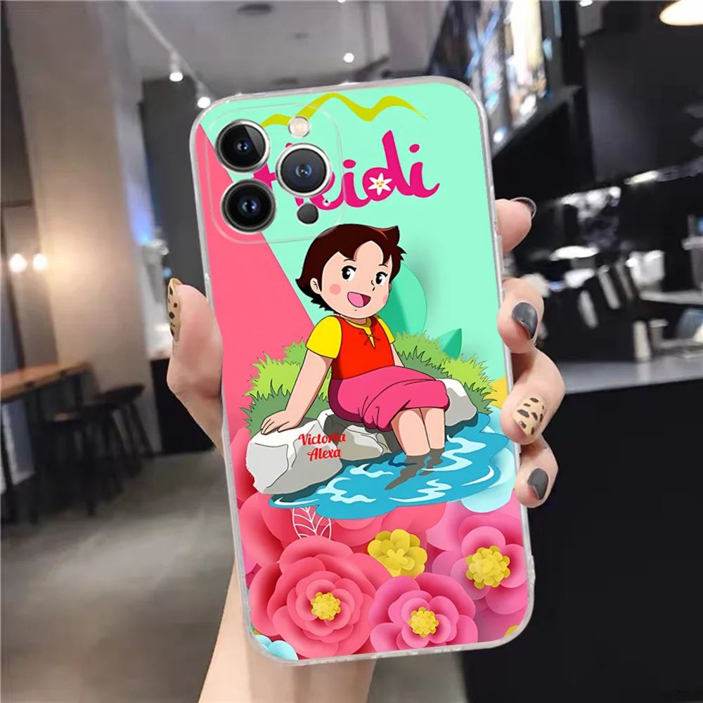 Cute Heidi Phone Case For iPhone 15 14 11 12 13 Mini Pro XS Max Cover 6 7 8 Plus X XR SE 2020 Funda Shell