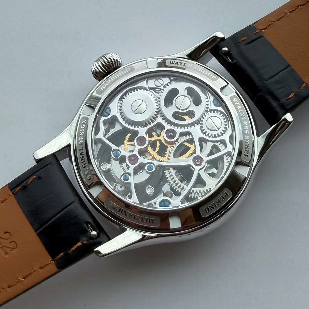 Merkur 100% Tourbillon Watch Transparency Skeleton Men's Sapphire Watch For Men Mechanical Wristwatches Reloj Hombre 42mm