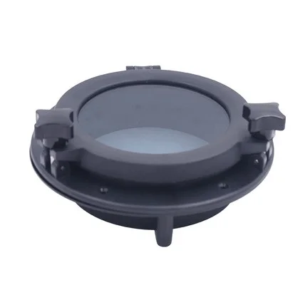 

21cm 8 inch Black RV Car Boat Yacht Window Round Shape Opening Portlight Hatch Porthole