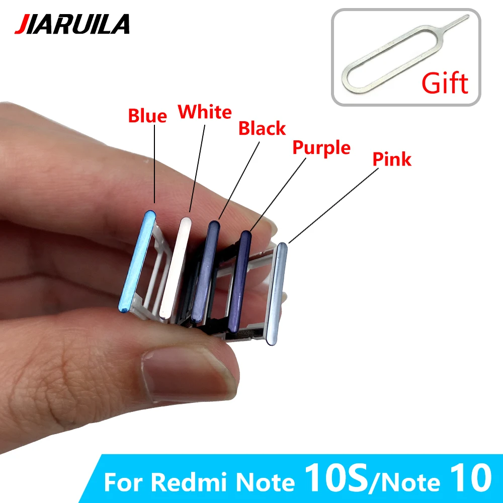 New SIM Card Tray Slot Holder For Xiaomi Redmi Note 10 10s Pro 4G 5G Replacement Parts