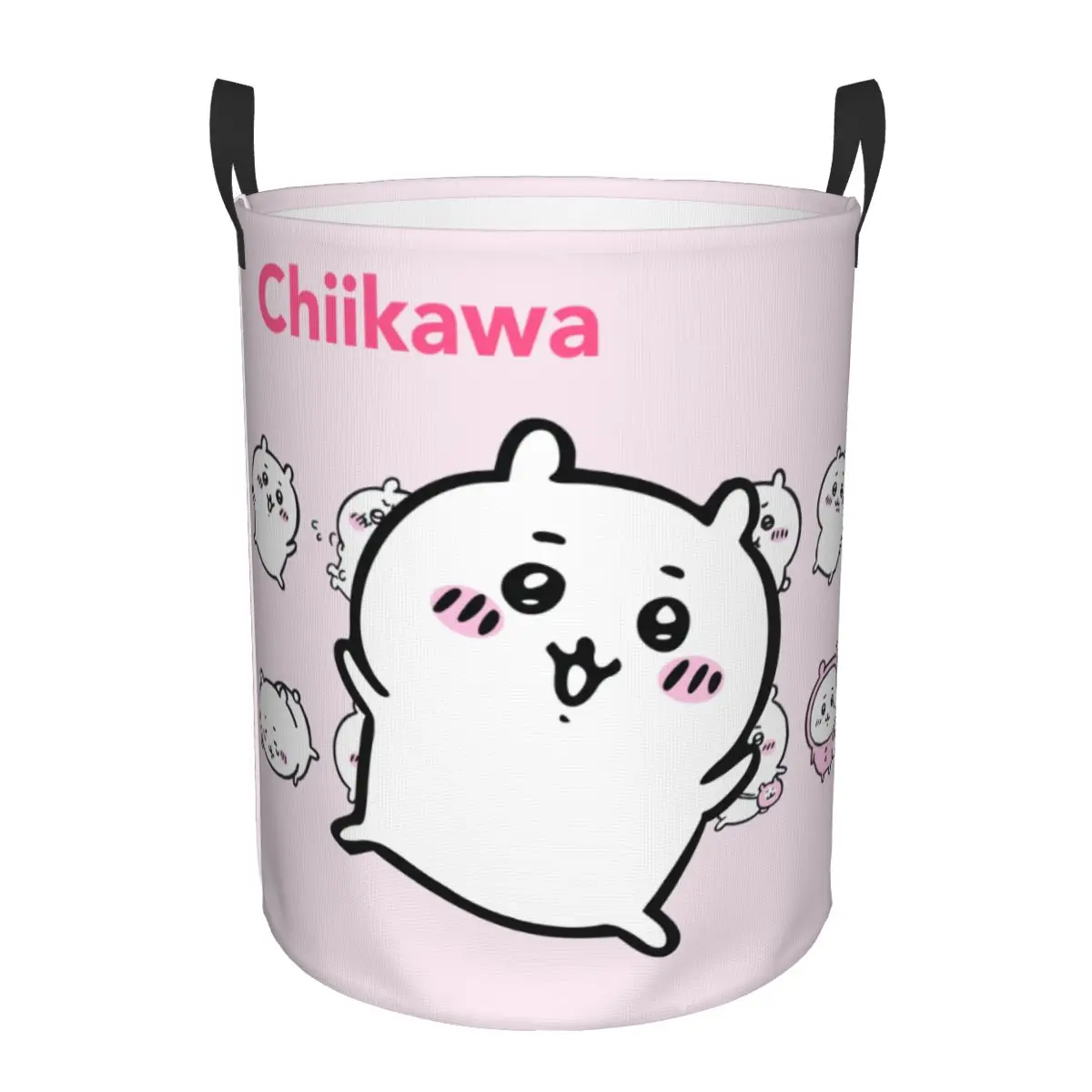 Custom Cute Cartoon Chiikawa Anime Laundry Hamper Large Clothes Storage Basket Popular Manga Toys Bin Organizer for Nursery