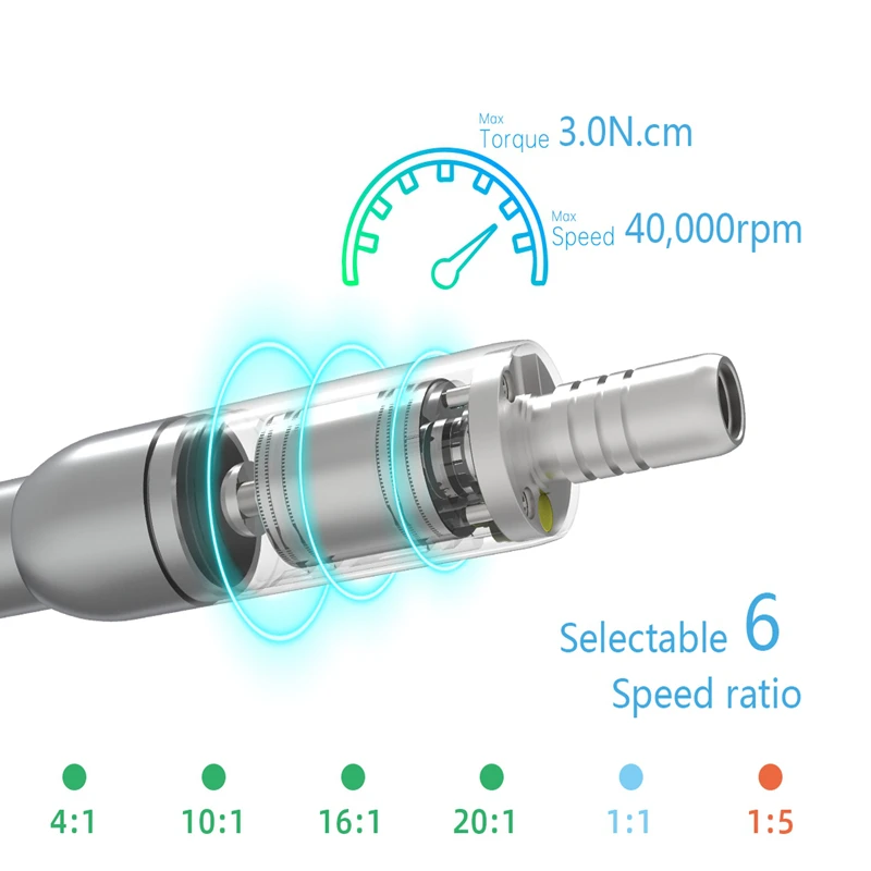 COXO-Micromoteur Électrique Dentaire avec Fibre Optique, C-Puma INT +, Polissage Minimalement Invasif