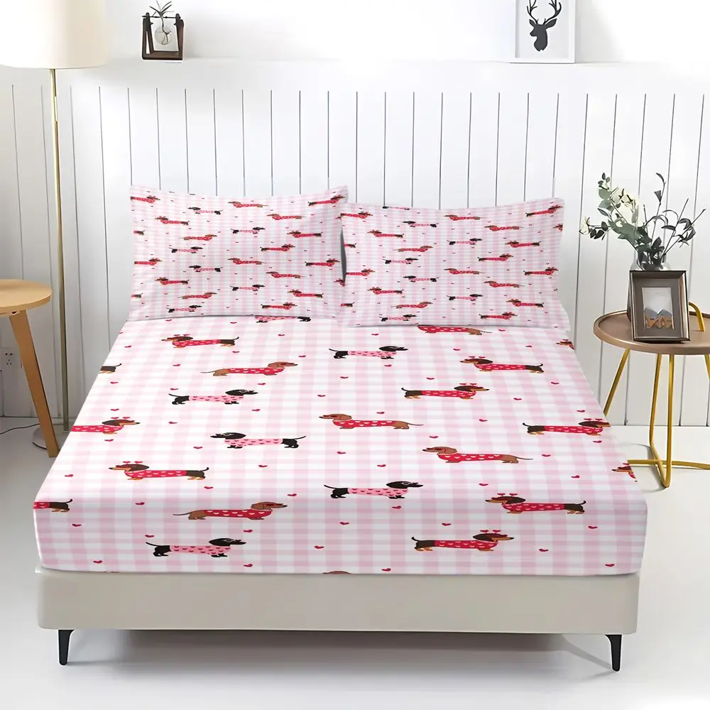 UK Flag Lion Print Fitted Sheet Set Bed Sheet Set Bedding Set No Fillers British Style Man Cave Comfort Bed Sheet Kit