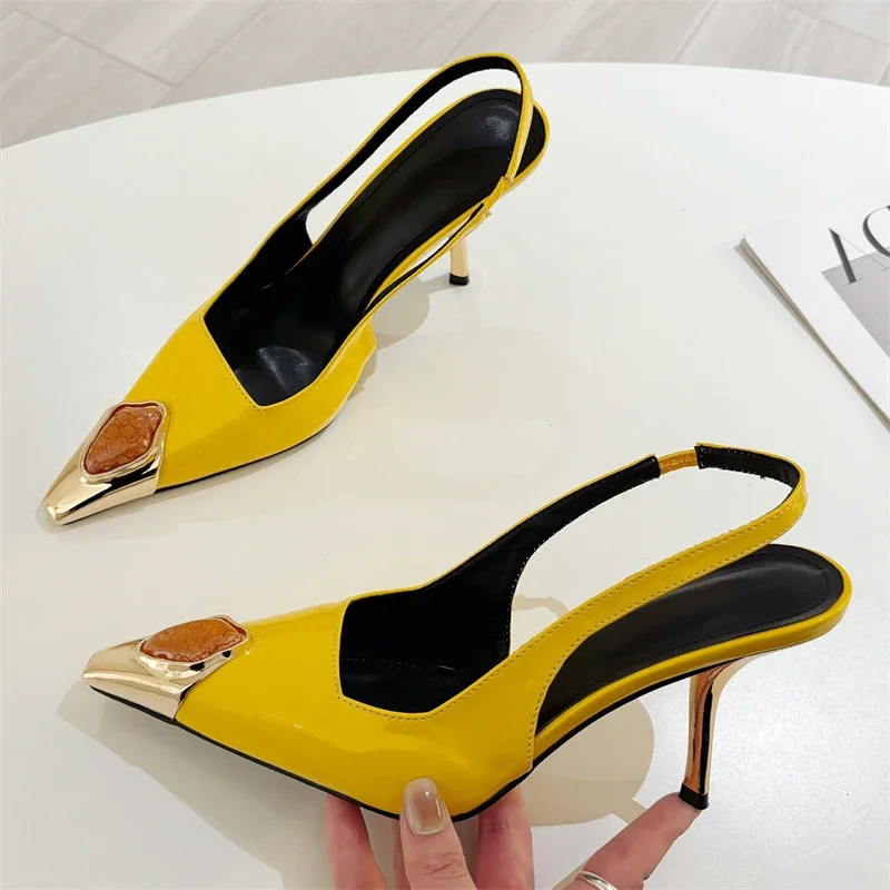

Shoes for Women Designer Sexy Inlay Diamond Pointed Toe Women Pumps Autumn Banquet Wedding Stripper Thin High Heels Female Shoes