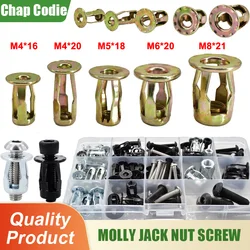 M4 M5 M6 M8 Molly Jack Nut Petal Shape Metal Rivet Nut License Plate Fix Panel Clamp Lock Rivnut Hex Socket Screw Bolt Wholesale