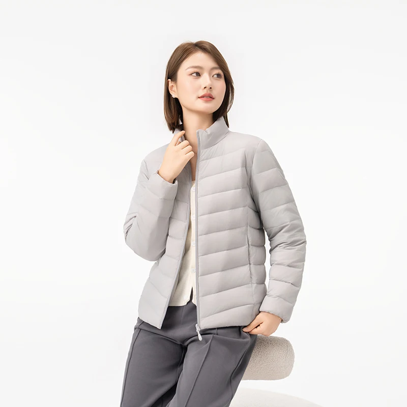 90% Witte Eendendons Parka Jas Vrouwen 2025 Herfst Winter Stand Kraag Warme Puffer Jas Dames Lichtgewicht Eendendons Uitloper