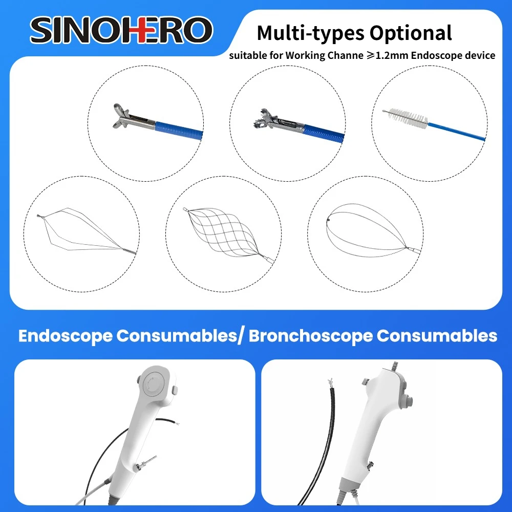 

Use for Working Channe ≥1.2mm Endoscope Camera Accessories Foreign Body Forceps Biopsy Forceps Cell Brush Multi-types Optional