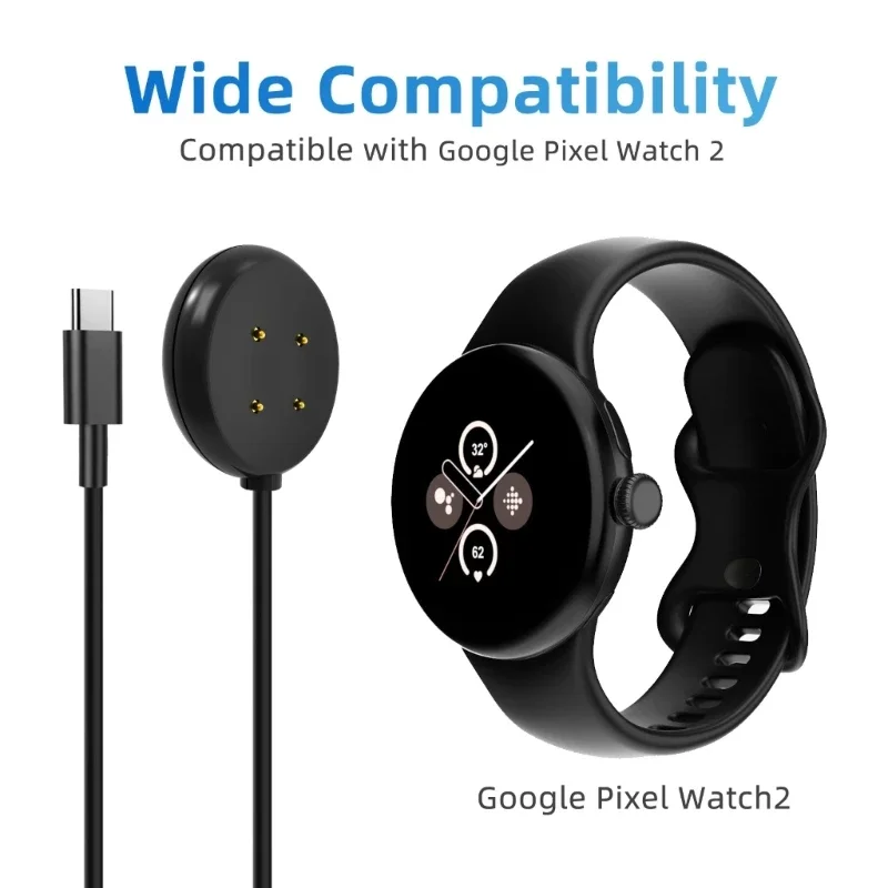 

Magnetic Charger Stand Cord Bracket for Google Pixel Watch 2 Smartwatch Fast Charging Cable Power Adapter Base Cable