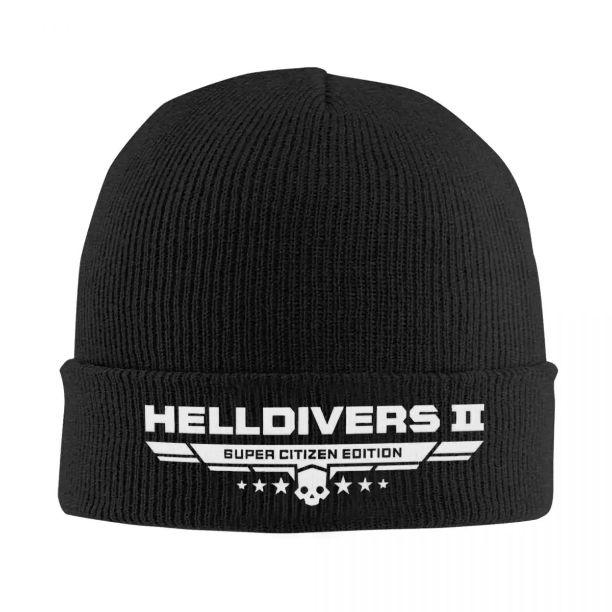 Helldivers Tiro Chapéus para masculino e feminino, Gorros de malha, moda Skull Caps, outono e inverno