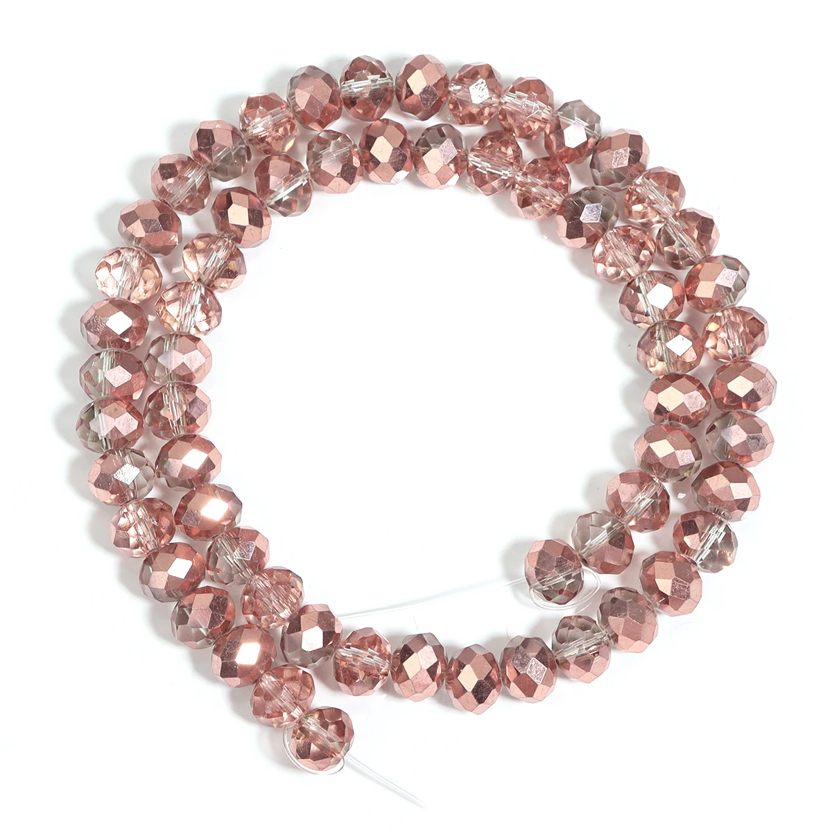 4/6/8mm Facet Crystal Rondelle Kralen Licht Rood Koper Glas Abacus Losse Spacer Kralen voor Sieraden Maken DIY Armband Bevindingen