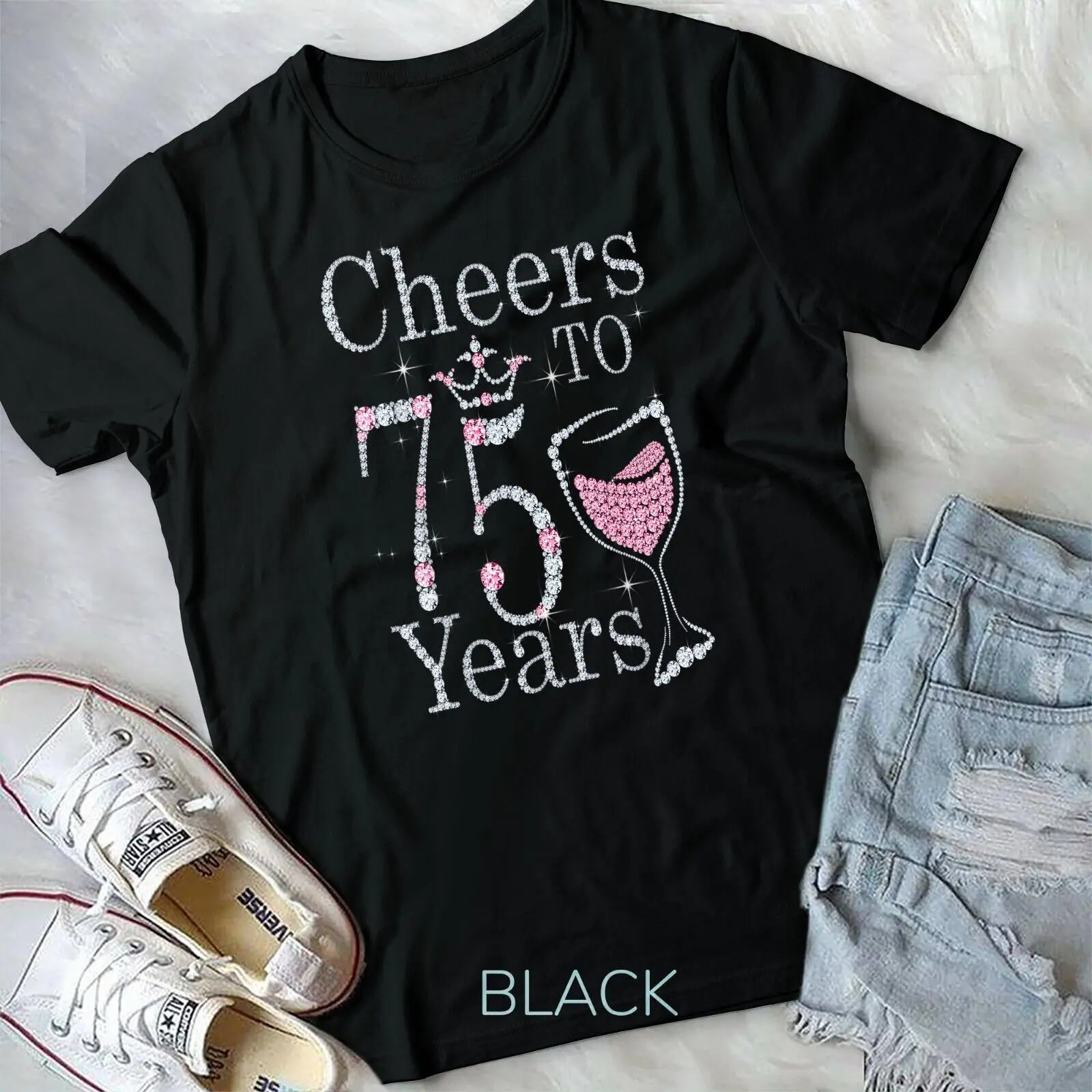 

Cheers to 75 Years - 75Th Birthday Tee Gift T-Shirt Unisex T-shirt