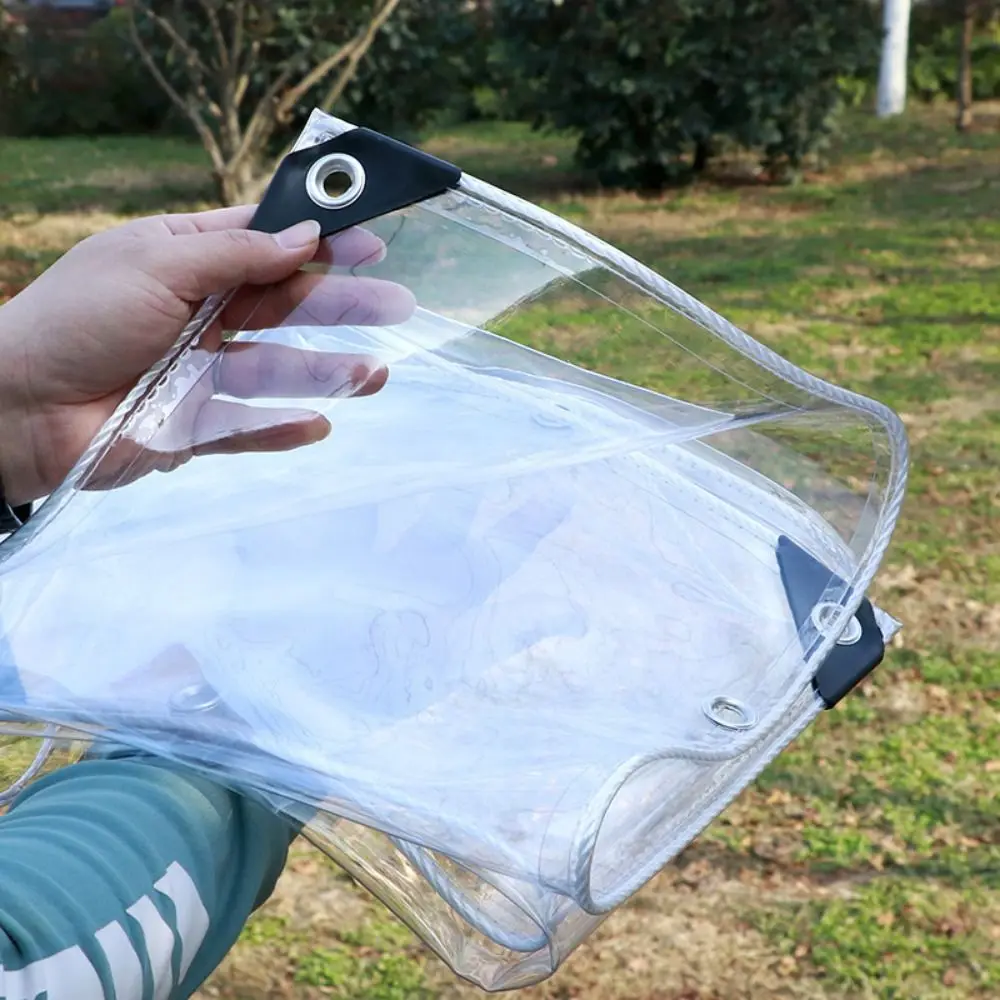 

Durable Fabric Transparent Waterproof Tarpaulins Dust-proof Waterproof Garden Rain Cover PVC Tarp Wind-Resistant Rainproof Cloth