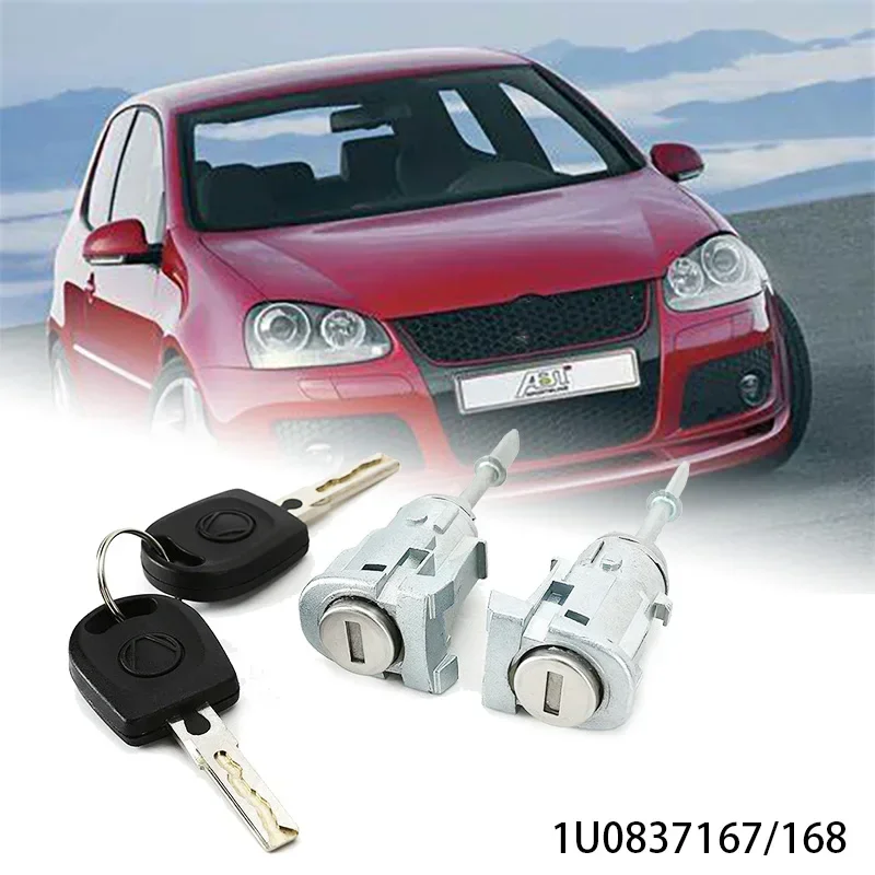 Dla VW Transporter T5 Caravelle Fabia Przedni lewy prawy zamek błyskawiczny Zestaw zamków z kluczem OE 1U 0837167   1U 0937168