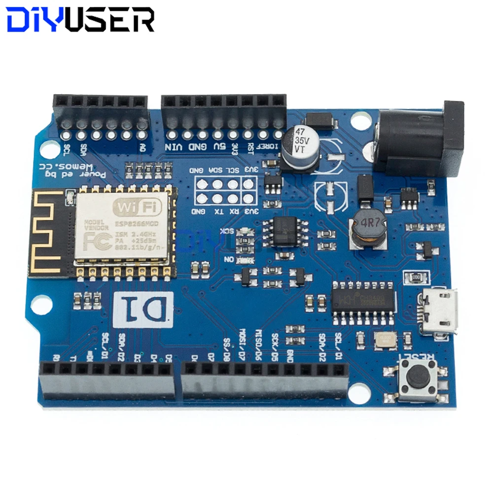 ESP8266 Development Board WeMos D1 R2 NodeMCU Lua WiFi IoT Module for Arduino Smart Home CH340G