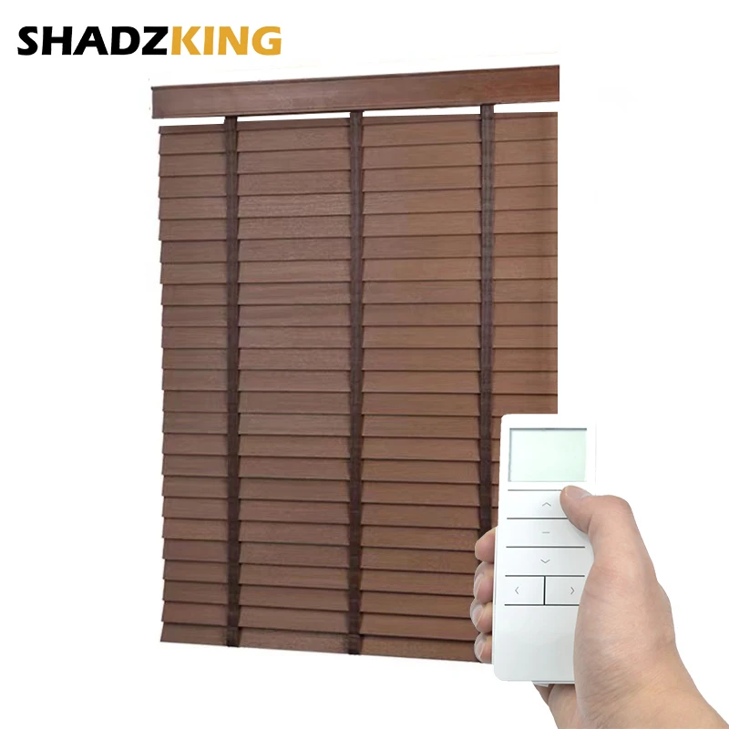 

Shadzking Wooden Venetian Blinds for Windows Eco-friendly Blinds 50mm/35mm Slats Shutter Blinds for Living Room Custom Size