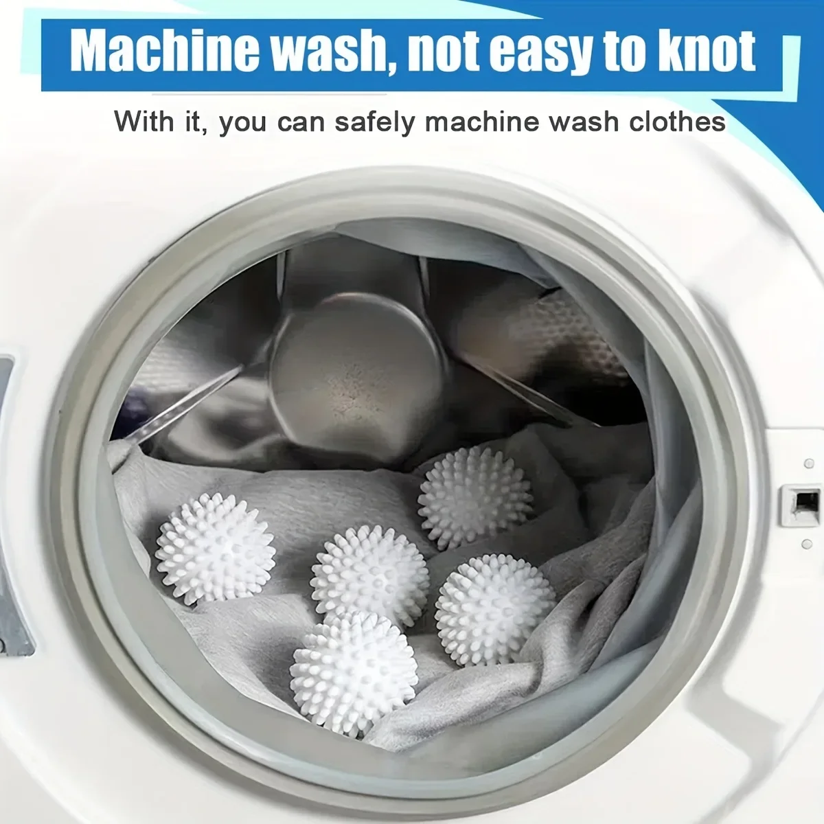 

6/1Pcs Magic Laundry Balls Anti-Winding Laundry Balls Drying Cleaning Ball Reusable Household Washing Machine Clothes Softener